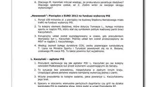 Ściągawka dla polityków PO sztr.2/źródło: dziennik.pl