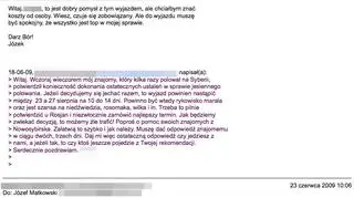 Sędzia z NSA ustala z Józefem Matkowskim pracującym dla CBA szczegóły polowania w Rosji