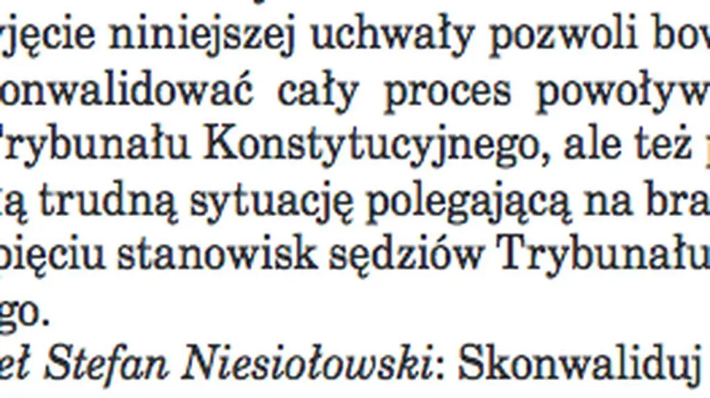 Sejmowe stenogramy - Konwalidacja 