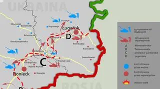Separatyści i siły rosyjskie planują atak na wojska Kijowa w kilkunastu kierunkach jednocześnie