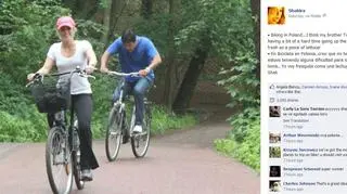 Shakira na Facebooku o wycieczce rowerowej w Polsce