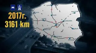 Sieć dróg i autostrad w 2017 r.
