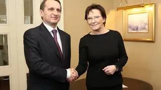 Siergiej Naryszkin i Ewa Kopacz