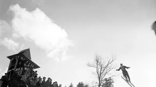 Skok Marusarza podczas zawodów w Zakopanem w 1935 r.