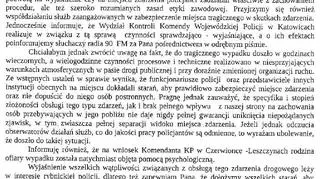 Śląska policja w sprawie zabezpieczenia miejsca wypadku