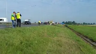 Służby pracowały przy wypadku