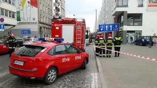 Służby w miejscu eksplozji