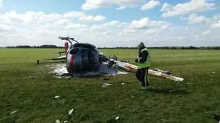 Śmigłowiec rozbił się na lotnisku