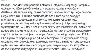 Sopocki klub twierdzi, że o cofnięciu umowy dzierżawy dowiedzieli się z mediów