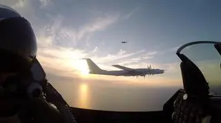 Spotkanie duńskich F-16 z rosyjskim Tu-95