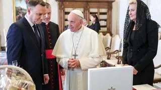 Spotkanie pary prezydenckiej z papieżem Franciszkiem