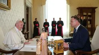 Spotkanie pary prezydenckiej z papieżem Franciszkiem
