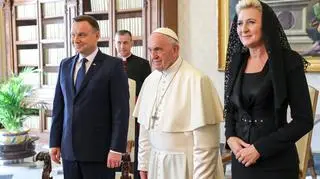 Spotkanie pary prezydenckiej z papieżem Franciszkiem