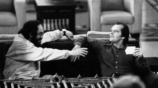 Stanley Kubrick i Jack Nickolson na planie "Lśnienia"