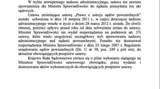 Stanowisko Krajowej Rady Sądownictwa (str
