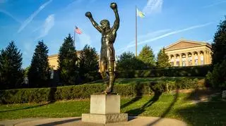 Statua Rocky&#039;ego Balboa znajdująca się w Filadelfii 