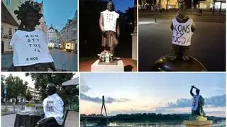Statues all over Poland dressed in T-shirts saying &#039;Constitution&#039;