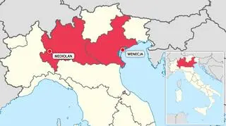 Stolicą Lombardii jest Mediolan, stolicą Wenecji Euganejskiej - Wenecja