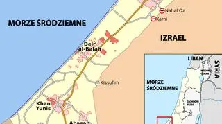 Strefa Gazy jest bardzo mała, rozciąga się na obszarze o wymiarach około 40 na 10 kilometrów