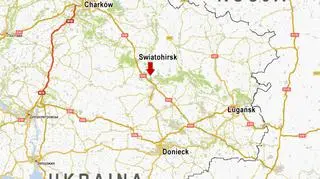 Swiatohirsk jest położony nad rzeką Siewierskij Doniec i na granicy trzech obwodów: donieckiego, ługańskiego i charkowskiego