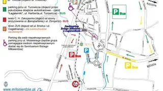 Święto Bożego Miłosierdzia - mapa organizacji ruchu 