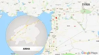 Syryjskie siły rządowe i ich sojusznicy przeprowadzili naloty na miasto Ariha w prowincji Idlib 