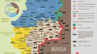 Sytuacja na froncie w Donbasie 16 marca wg Rady Narodowego Bezpieczeństwa i Obrony Ukrainy