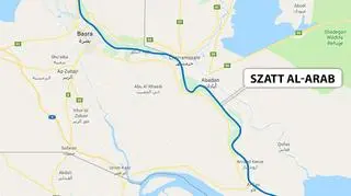 Szatt al-Arab powstaje poprzez połączenie Eufratu i Tygrysu