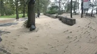 Sztorm powiększył plażę w Sopocie