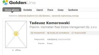 Tadeusz Komorowski na goldenline
