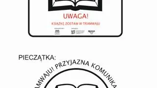 Tak będą wyglądały specjalne naklejki i pieczątki na książkach w "mobilnej czytelni"