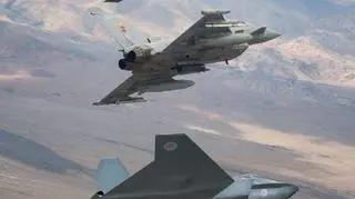 Tak ma wyglądać brytyjskie lotnictwo przyszłości. Od góry F-35, Typhoon i zaprezentowany właśnie Tempest