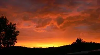 Tak niedawno wyglądało niebo w Lęborku (fot. Artur)