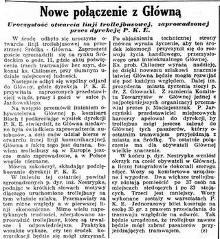 Tak o otwarciu pierwszej linii pisał Kurier Poznański
