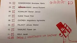 Tak oddawano głosy nieważne 