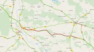 Tak wyglądał zakorkowany odcinek A4 po godzinie 13.30