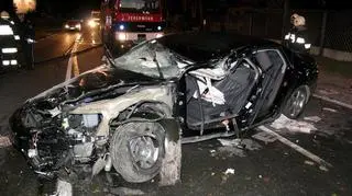 Tak wyglądało auto polityka tuż po wypadku/EPA/PAP