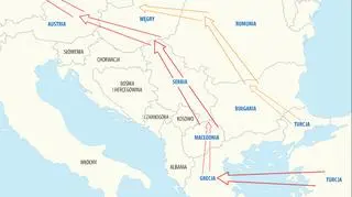 Tak wyglądały tzw. szlaki bałkańskie migrantów