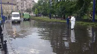 Tak wyglądały ulice Poznania po niedzielnej ulewie (fot. Krzysztof)