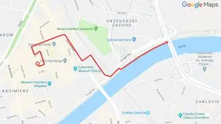 Taką trasą, według ustaleń policji, poruszał się Piotr Kijanka 
