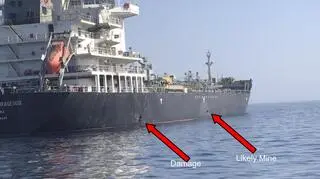 Tankowiec Kokuka Courageous. US Army: na kadłubie widać ślady eksplozji oraz prawdopodobnie minę