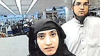 Tashfeen Malik i Syed Rizwan na lotnisku w Chicago w 2014 roku