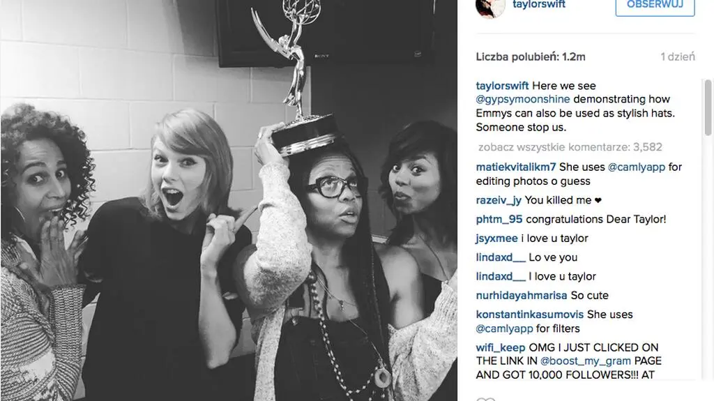 Taylor Swift na Instagramie