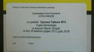 Teatr zaprasza Lecha Wałęsę na spektakl 