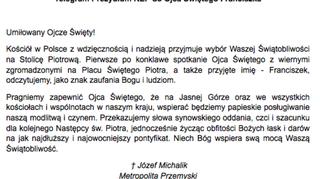 Telegram do Ojca Świętego