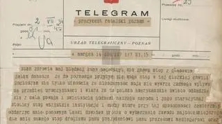 Telegram od Ignacego Paderewskiego do prezydenta Poznania