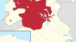 Tereny kontrolowane przez Państwo Islamskie (stan na 31 grudnia 2014)