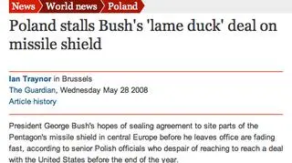 "The Guardian" o tarczy w Polsce