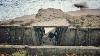 The sea revealed tunnels to nowhere