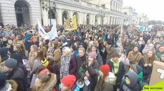 Thousands of young people took part in the climate strike in Warsaw
